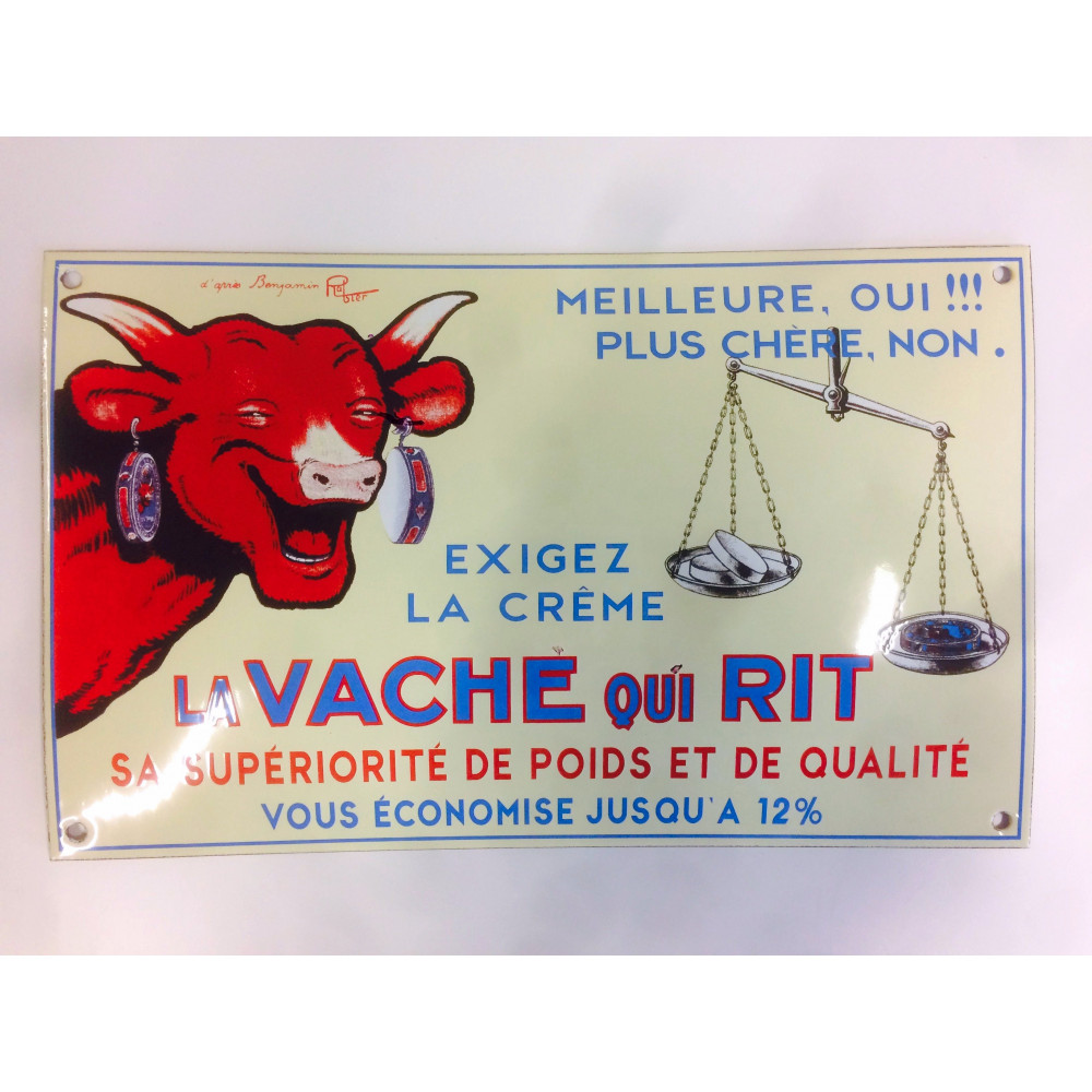 Plaque émaillée Plate Triangulaire La Vache Qui Rit® 